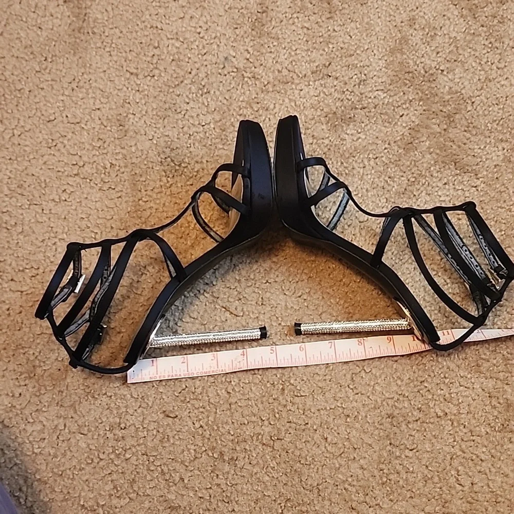 Stuart Weitzman Satin Crystal Embellishments Heels